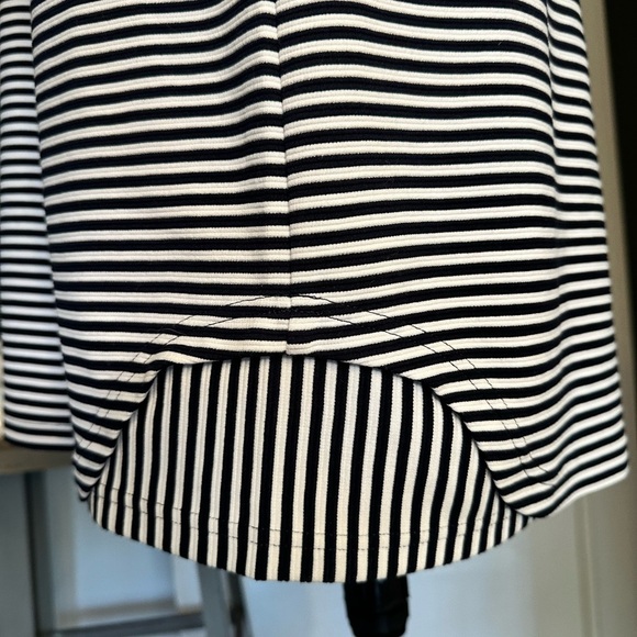 CABI Captain Dress Size Large Black/White Stripes Nautical #5268 - Picture 7 of 11